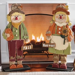 Chunky Wood Scarecrows