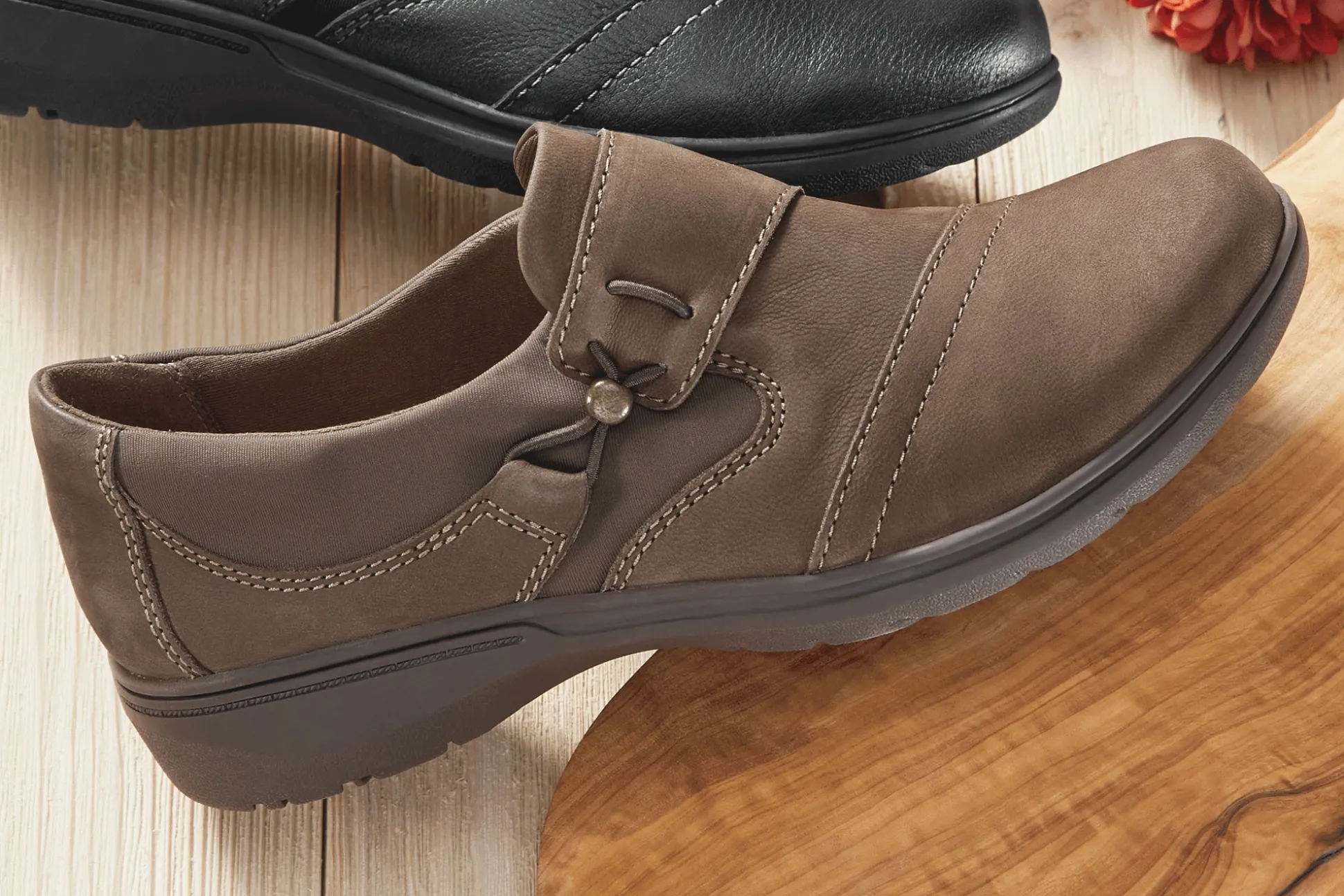 Clarks Leather Carleigh Lily Slip-On with Removable Footbed