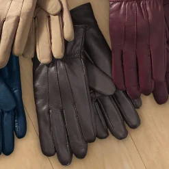 Classic Cinched Leather Gloves
