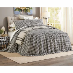 Classic Gingham 3-Piece Bedspread Set with Shams