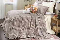 Classic Gingham 3-Piece Bedspread Set with Shams