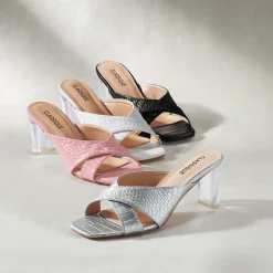 Classique Croco Crisscross Slide