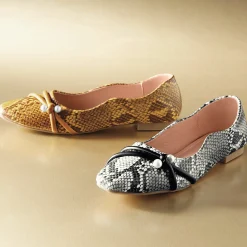 Classique Snake and Pearl Flat