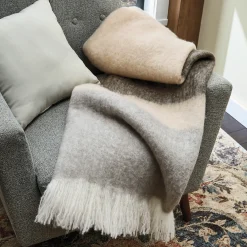 Colorblock Brushed Throw