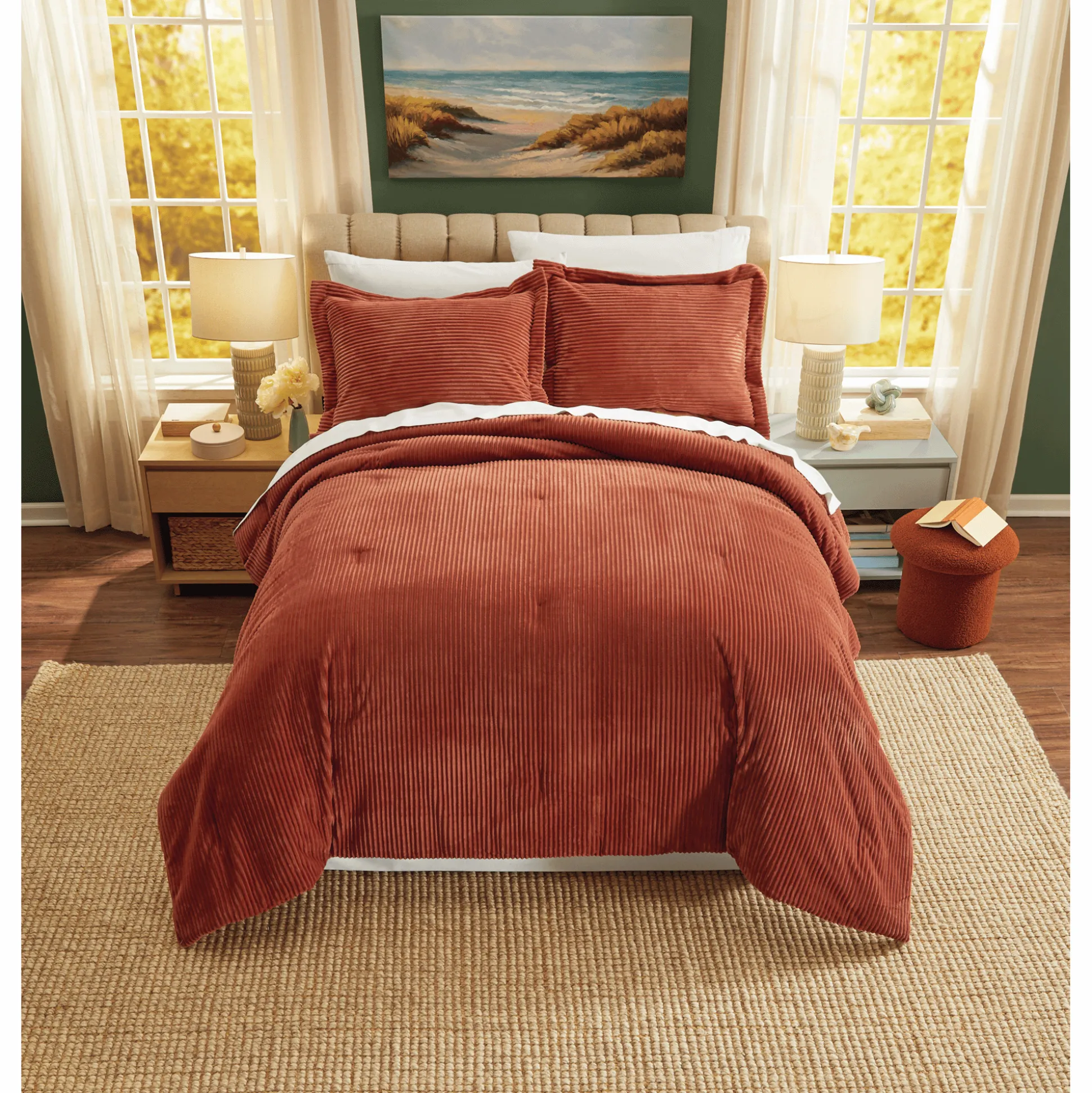Color Connection Corduroy Down-Alternative Comforter Set