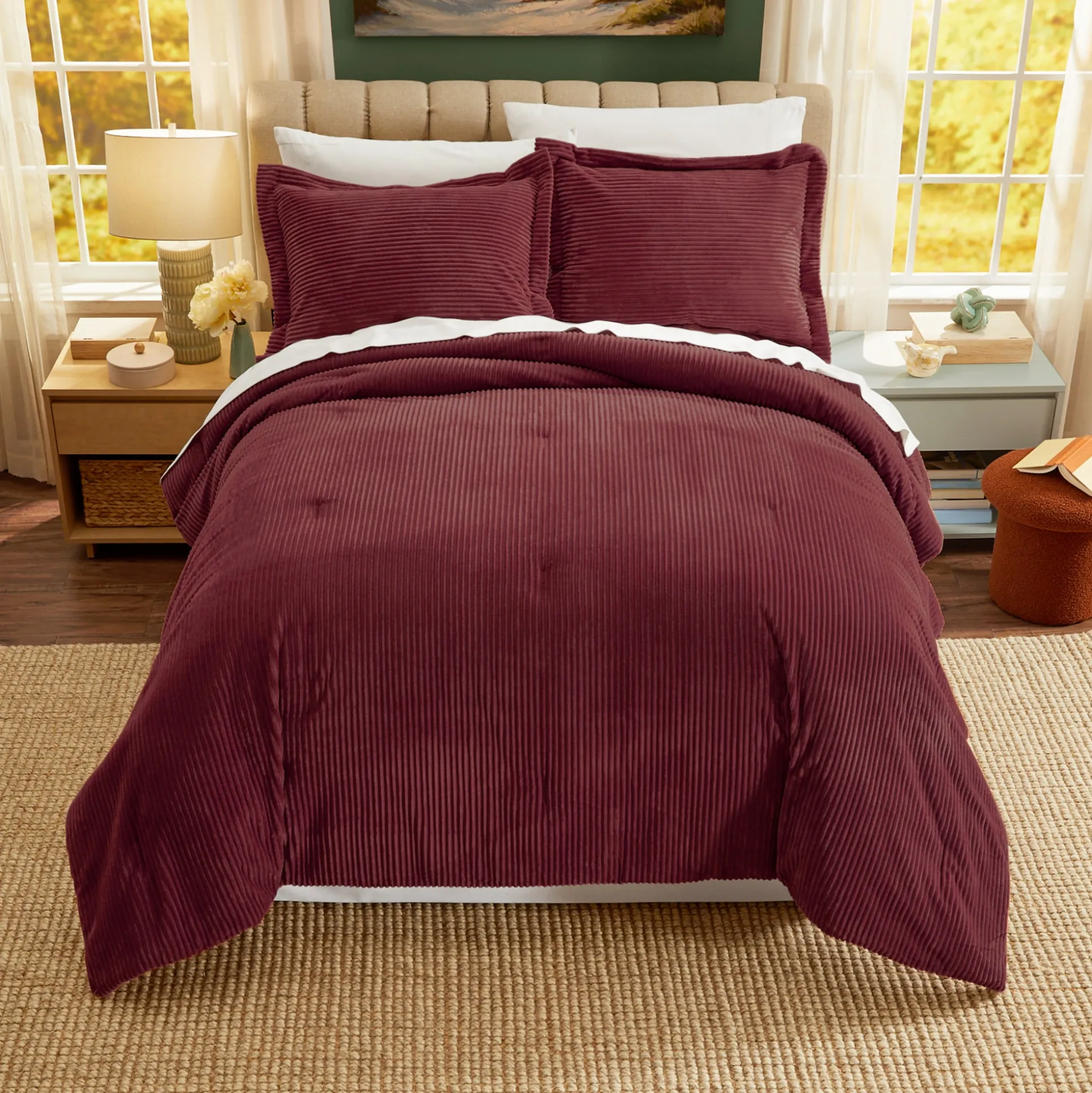 Color Connection Corduroy Down-Alternative Comforter Set