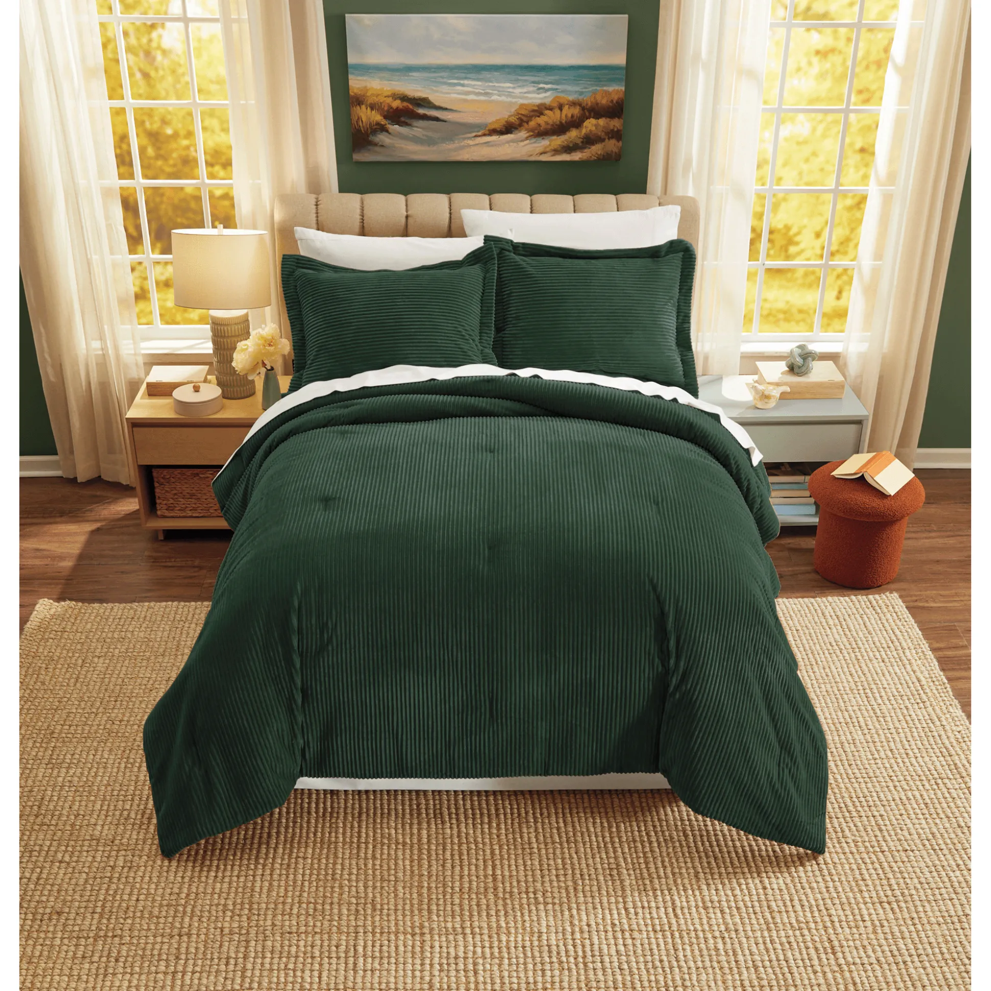 Color Connection Corduroy Down-Alternative Comforter Set