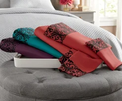 Color Connection Damask Microfiber Sheet Set