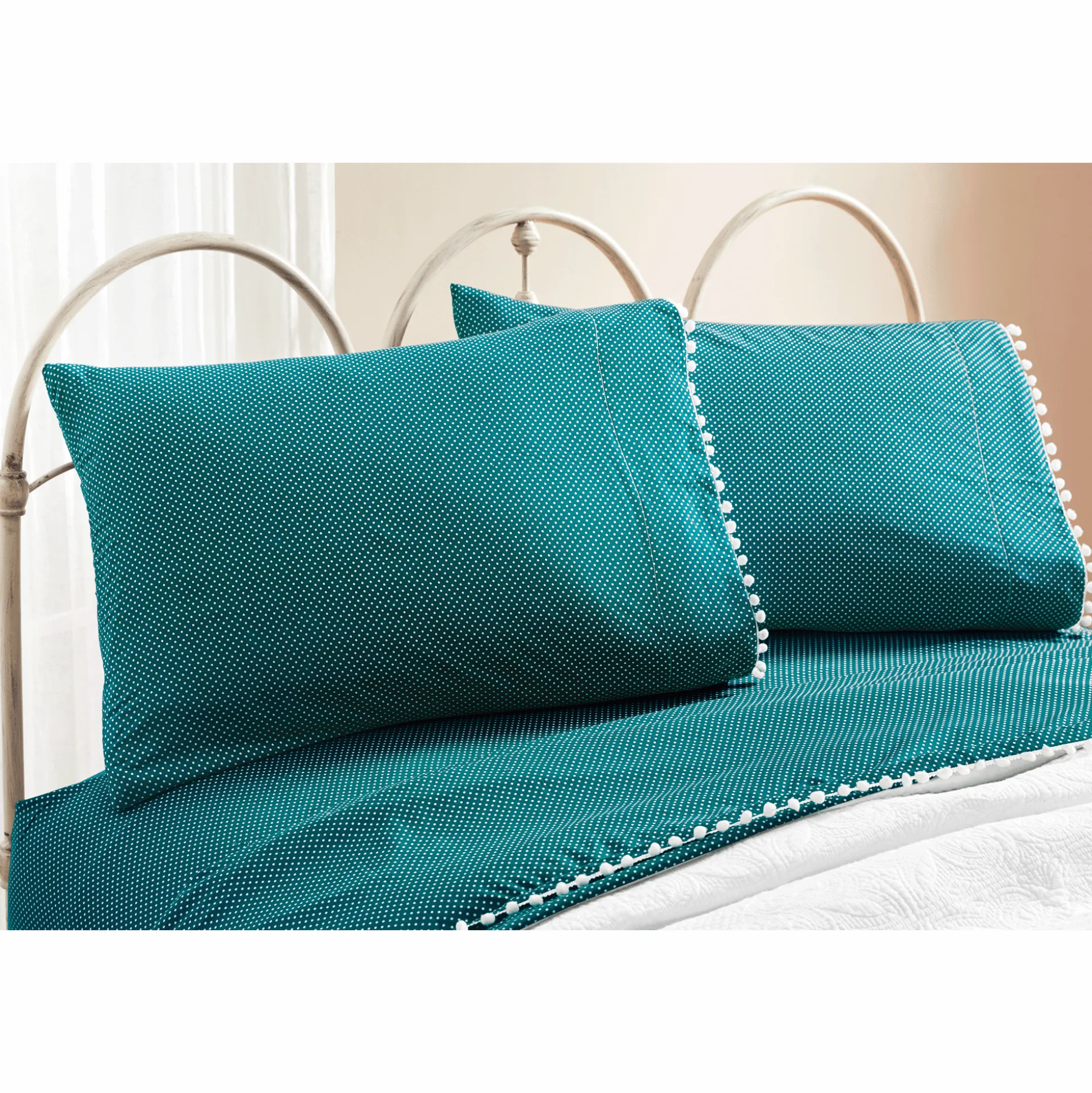 Color Connection Dot Microfiber Sheet Set