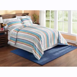 Color Connection Down-Alternative Striped Comforter Set