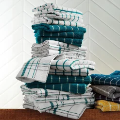 Color Connection 20-Piece Kitchen Towel Set in Absorbent Cotton