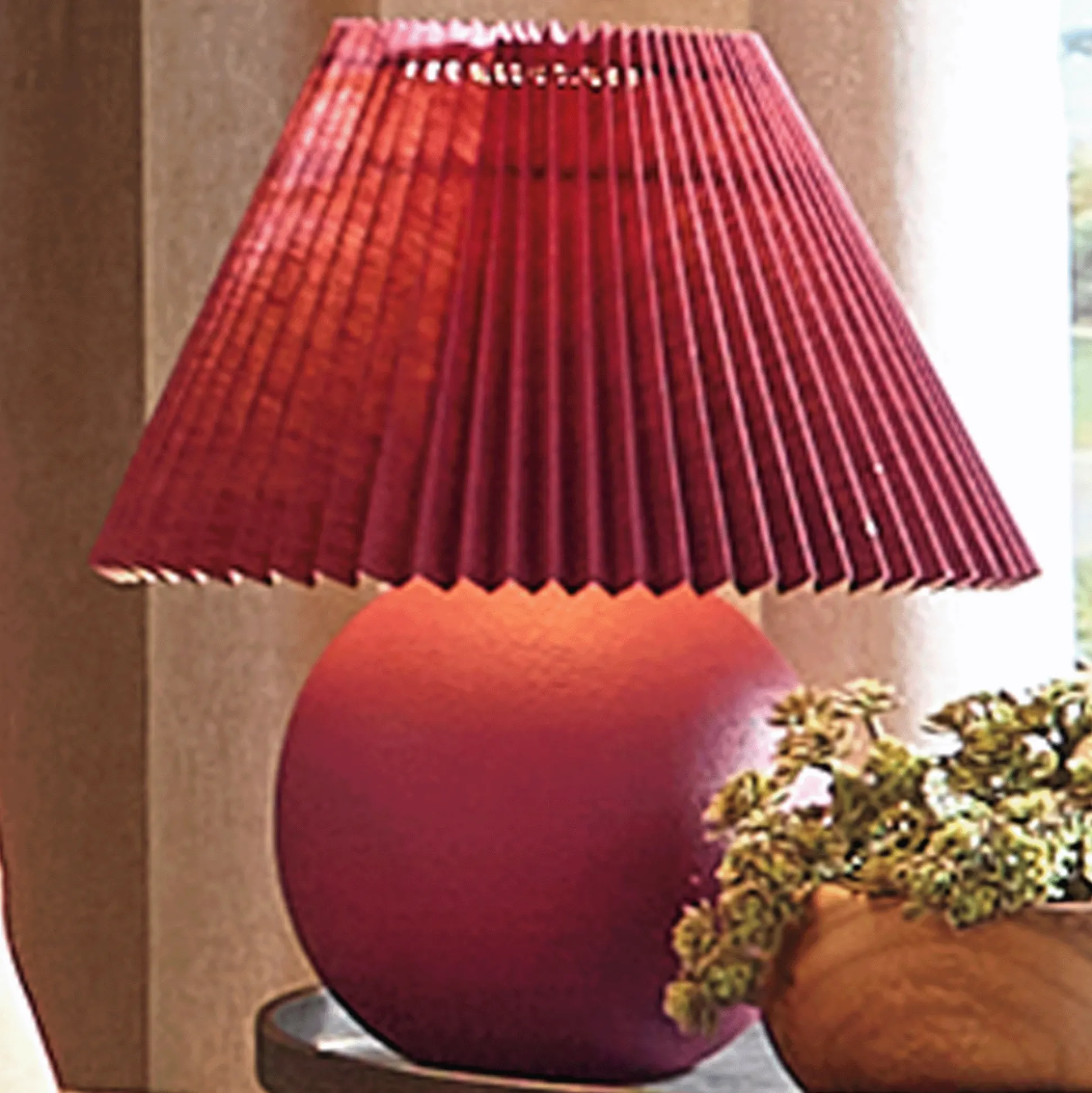 Colorful Bea Accent Ceramic Table Lamp with Pleated Shade