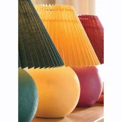 Colorful Bea Accent Ceramic Table Lamp with Pleated Shade