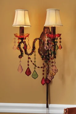 Colorful Jeweled Wall Sconce