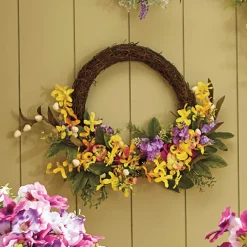 Colorful Pansy Half Wreath
