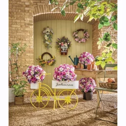 Colorful Pansy Half Wreath
