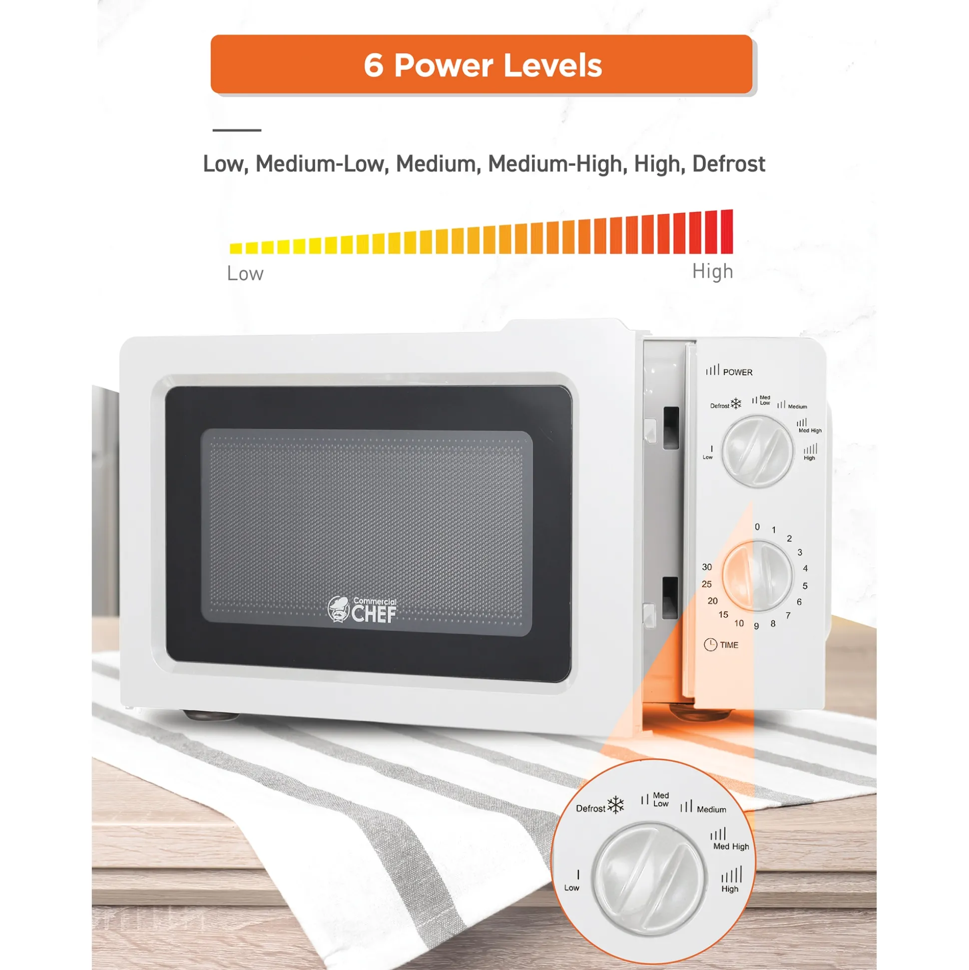 Commercial Chef 0.6 cu. ft. Microwave