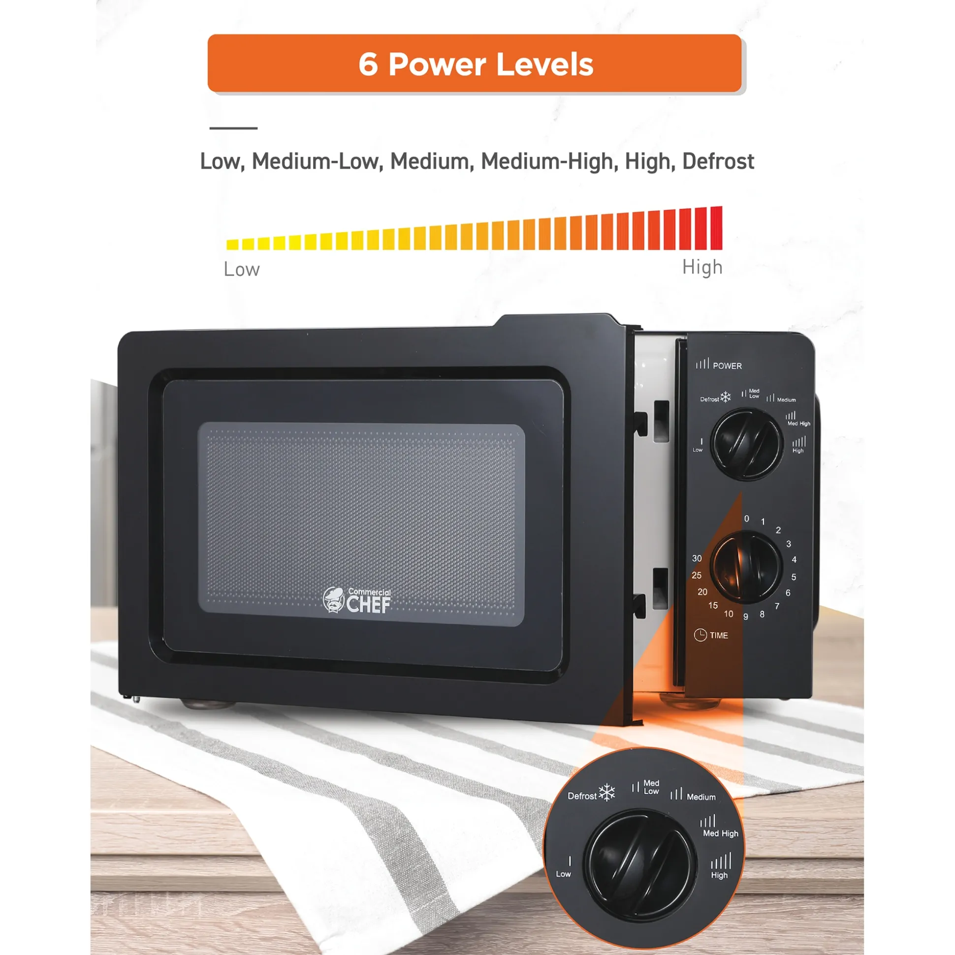 Commercial Chef 0.6 cu. ft. Microwave