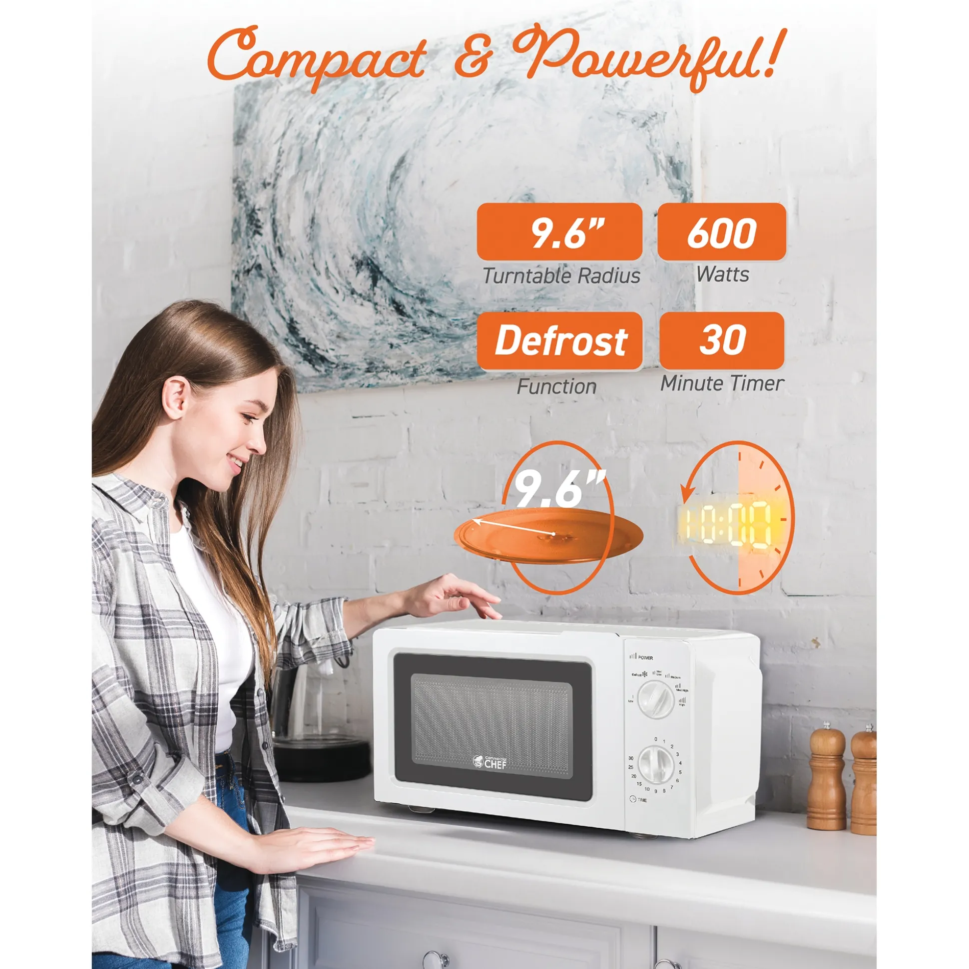 Commercial Chef 0.6 cu. ft. Microwave