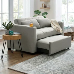 Convertible Loveseat with USB and Cupholders