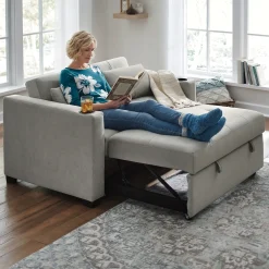 Convertible Loveseat with USB and Cupholders