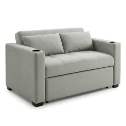 Convertible Loveseat with USB and Cupholders