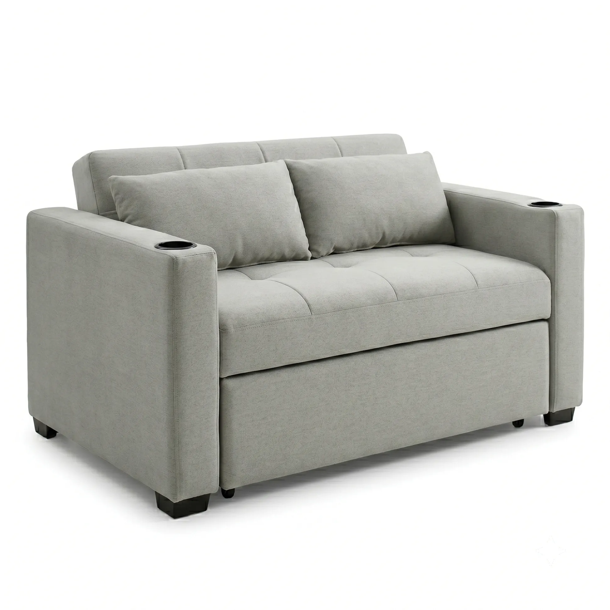 Convertible Loveseat with USB and Cupholders