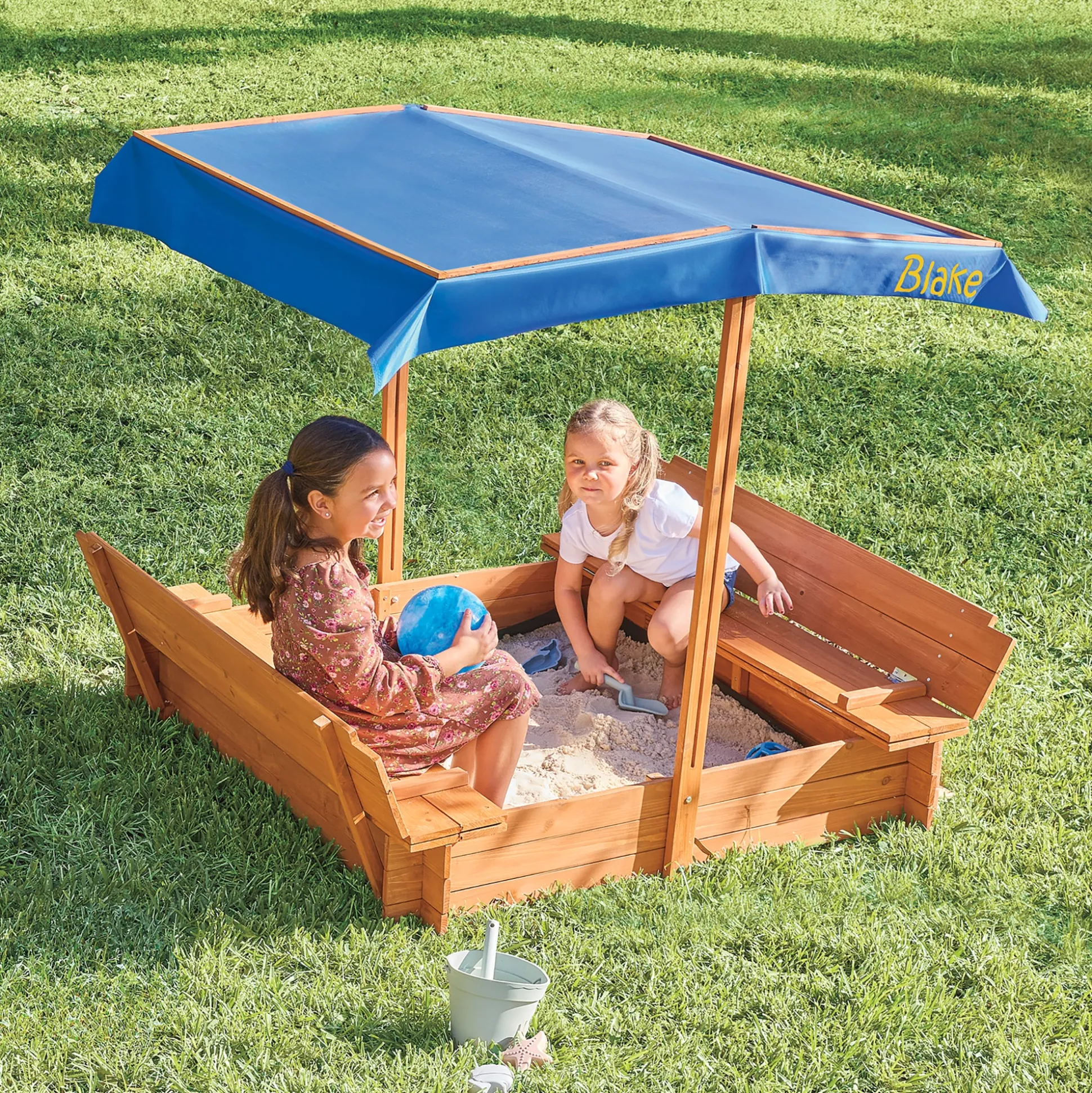 Convertible Sandbox with Sunshade
