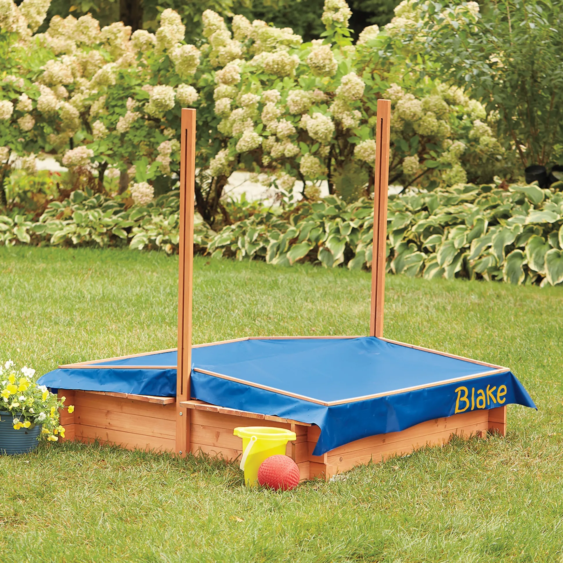 Convertible Sandbox with Sunshade