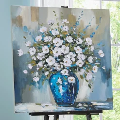 Cool Blue Floral Wall Art