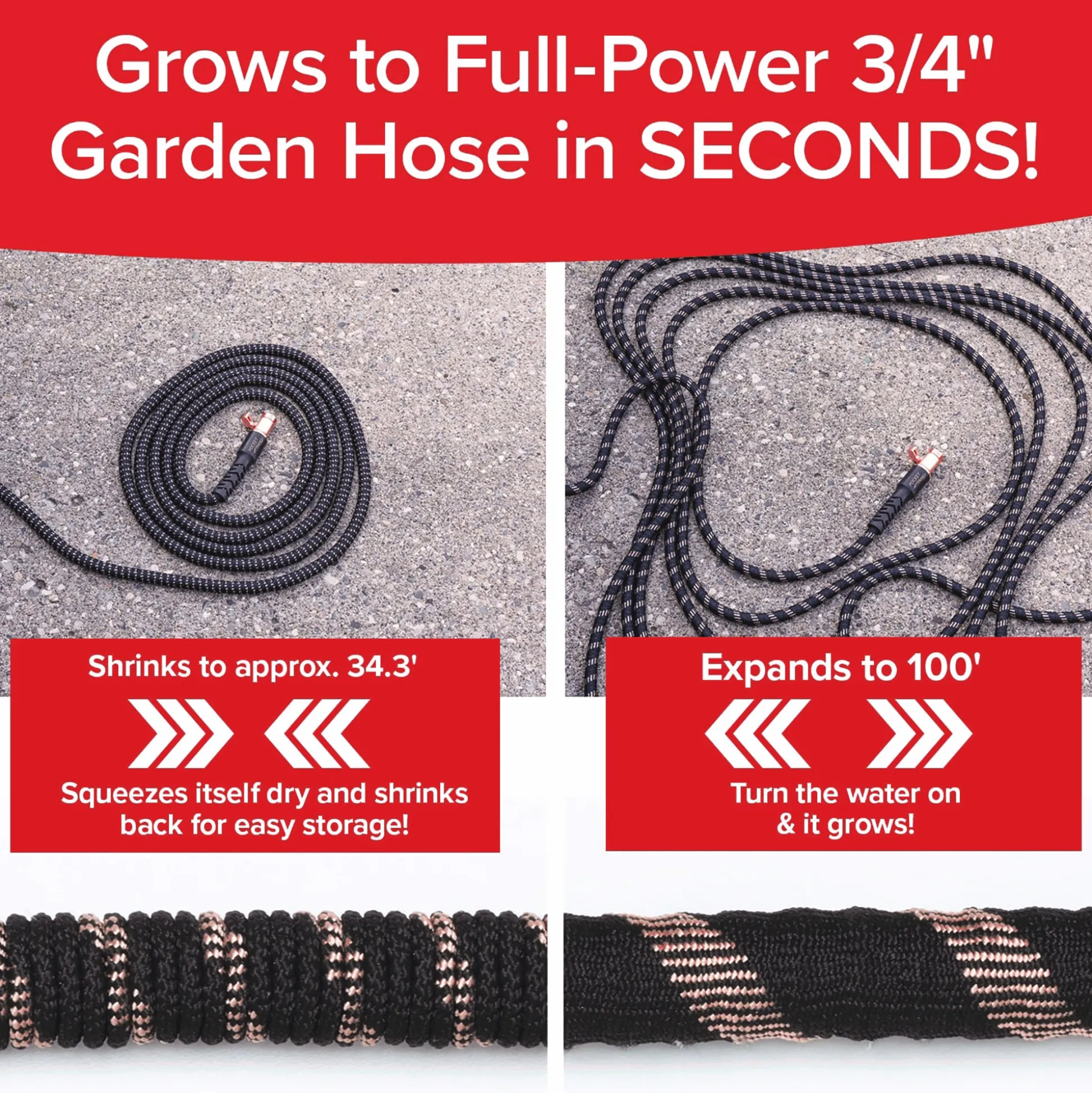 Copper Bullet Expanding 100-Foot Garden Pocket Hose