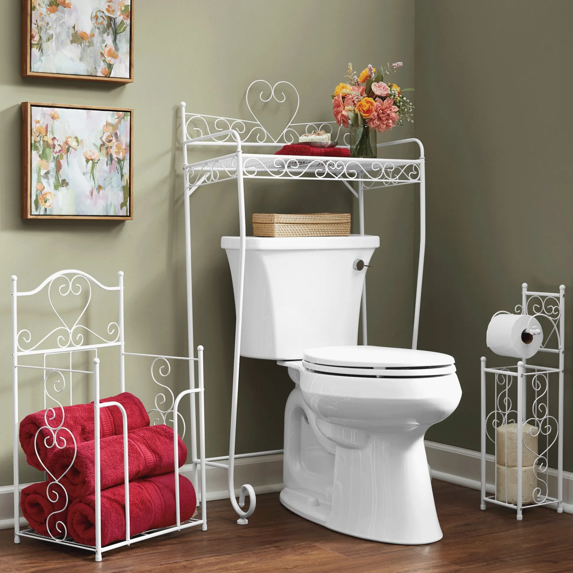 Cora 3-Piece Scrolled Bath Furniture Set