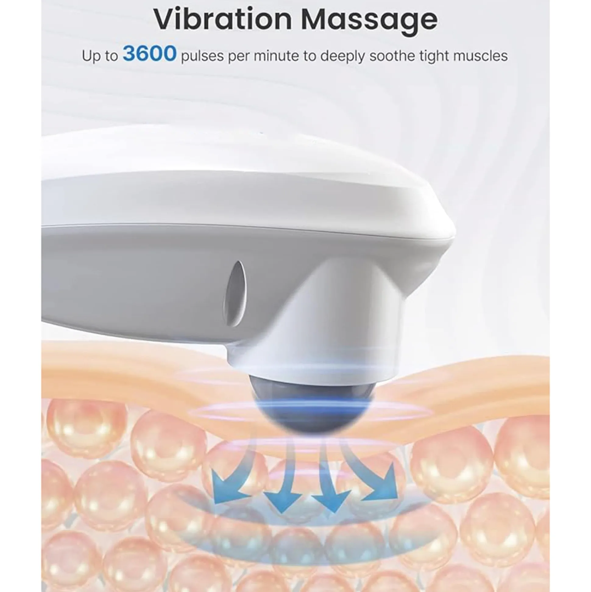 Cordless Rechargeable Handheld Massager with Attachments