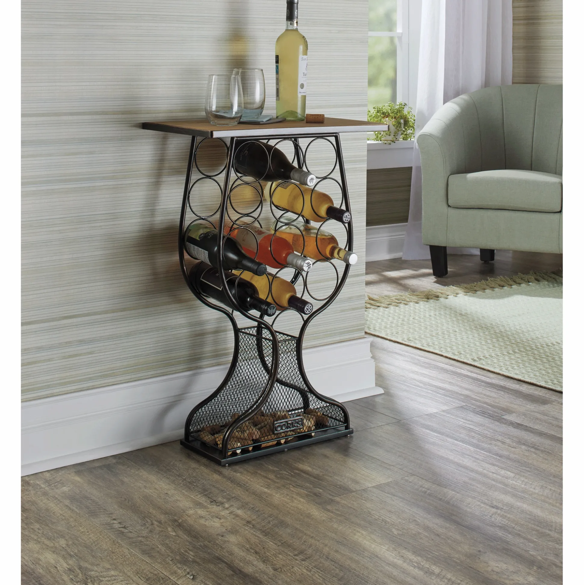 Cork & Wine Bottle Rack