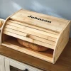 Country-Style Bamboo Roll-Top Breadbox