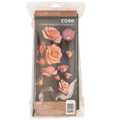 Crepe Paper Rose Flower Kit