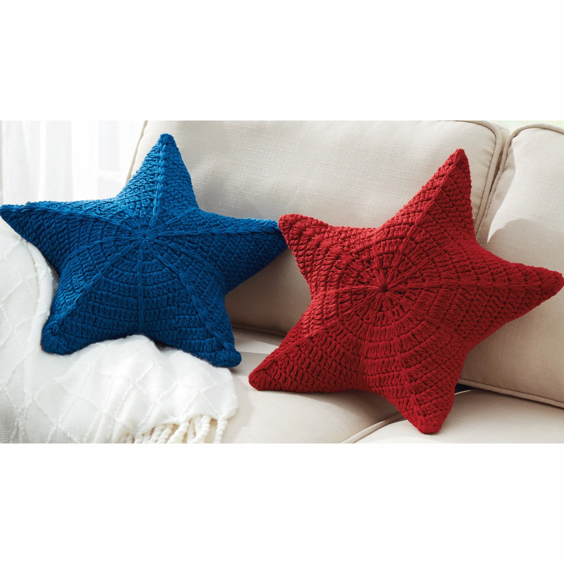 Crochet Star Pillow