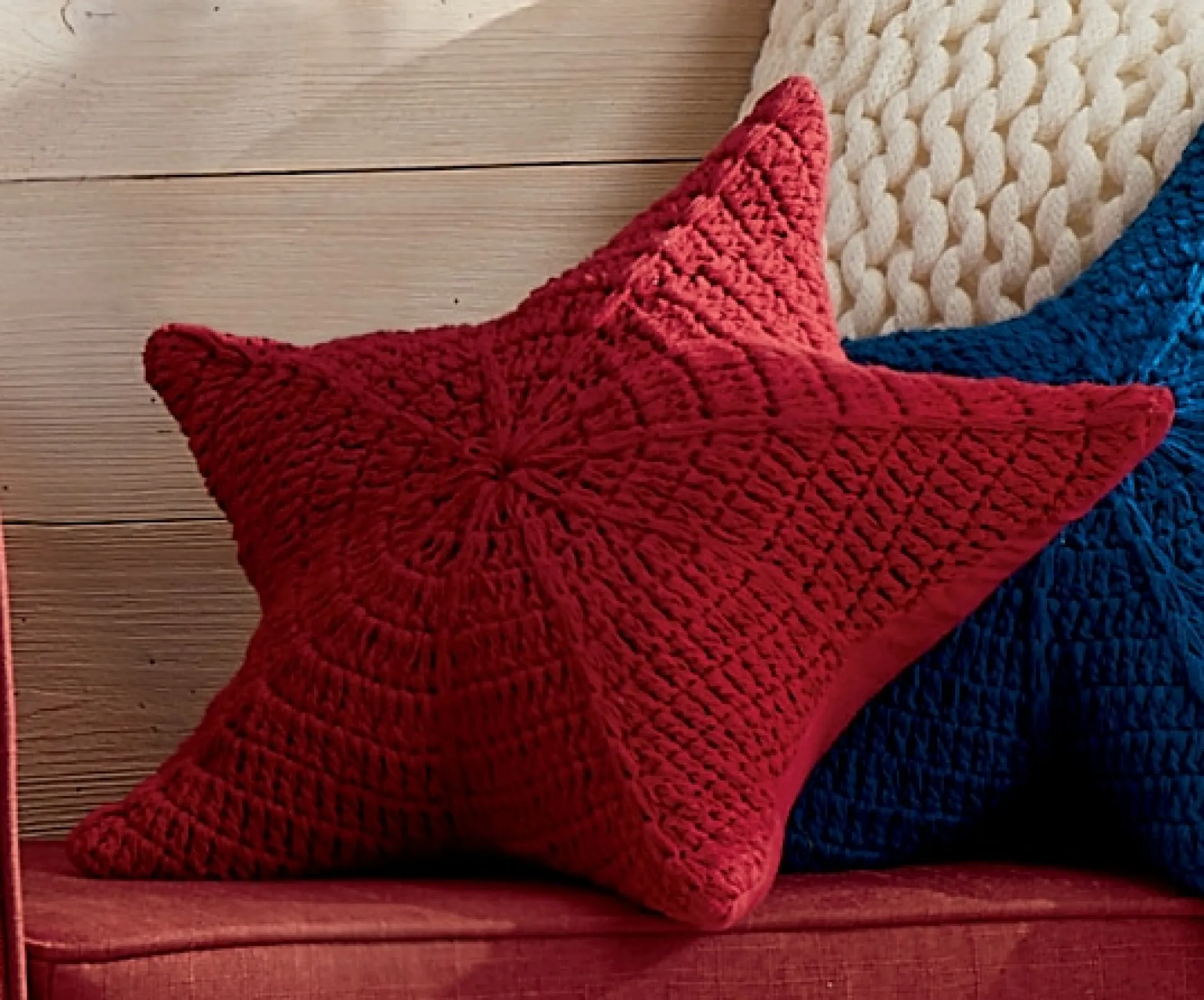 Crochet Star Pillow