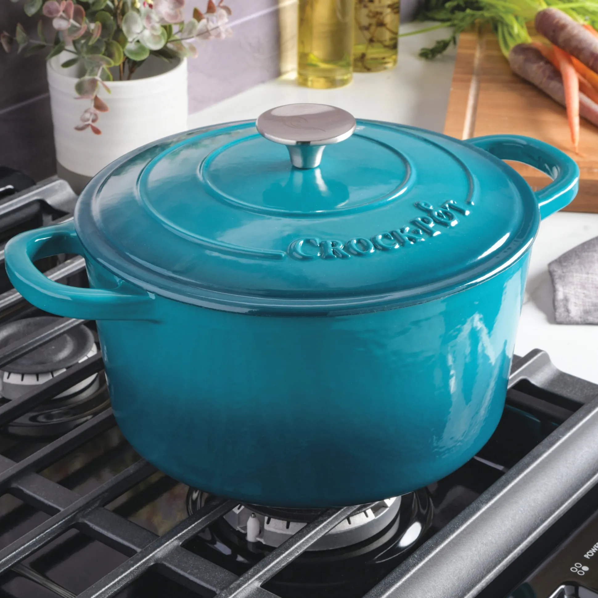 Crock Pot Artisan 5-qt. Enameled Cast Iron Dutch Oven with Lid