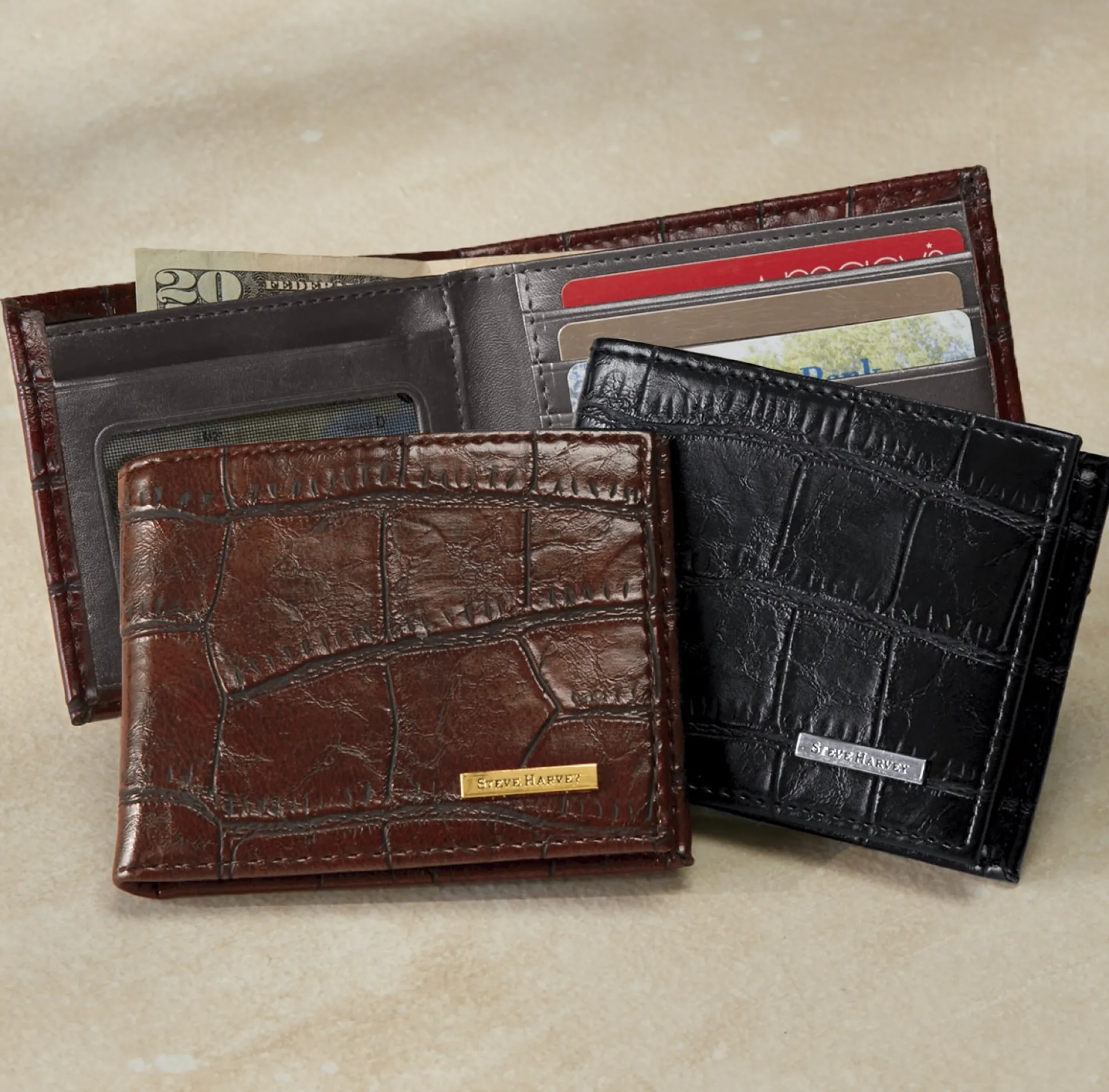 Croco Bi-Fold Wallet by Steve Harvey