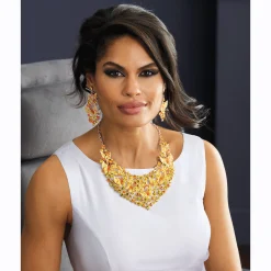 Crystal Butterfly Necklace & Earring Set