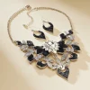 Crystal/Enamel Necklace & Earrings Set