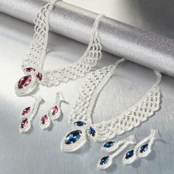 Crystal Marquise Necklace & Earring Set