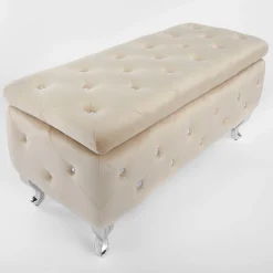 Crystal Tufted Storage Bench
