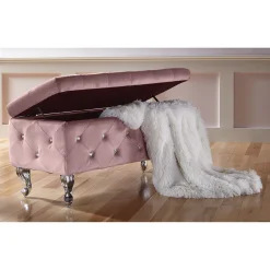 Crystal Tufted Storage Bench