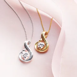 Cubic Zirconia Always in Heart Pendant