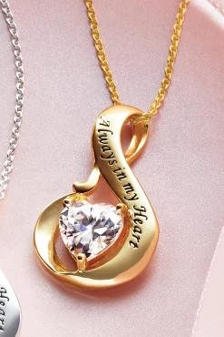 Cubic Zirconia Always in Heart Pendant