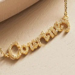 Cubic Zirconia Name Pendant