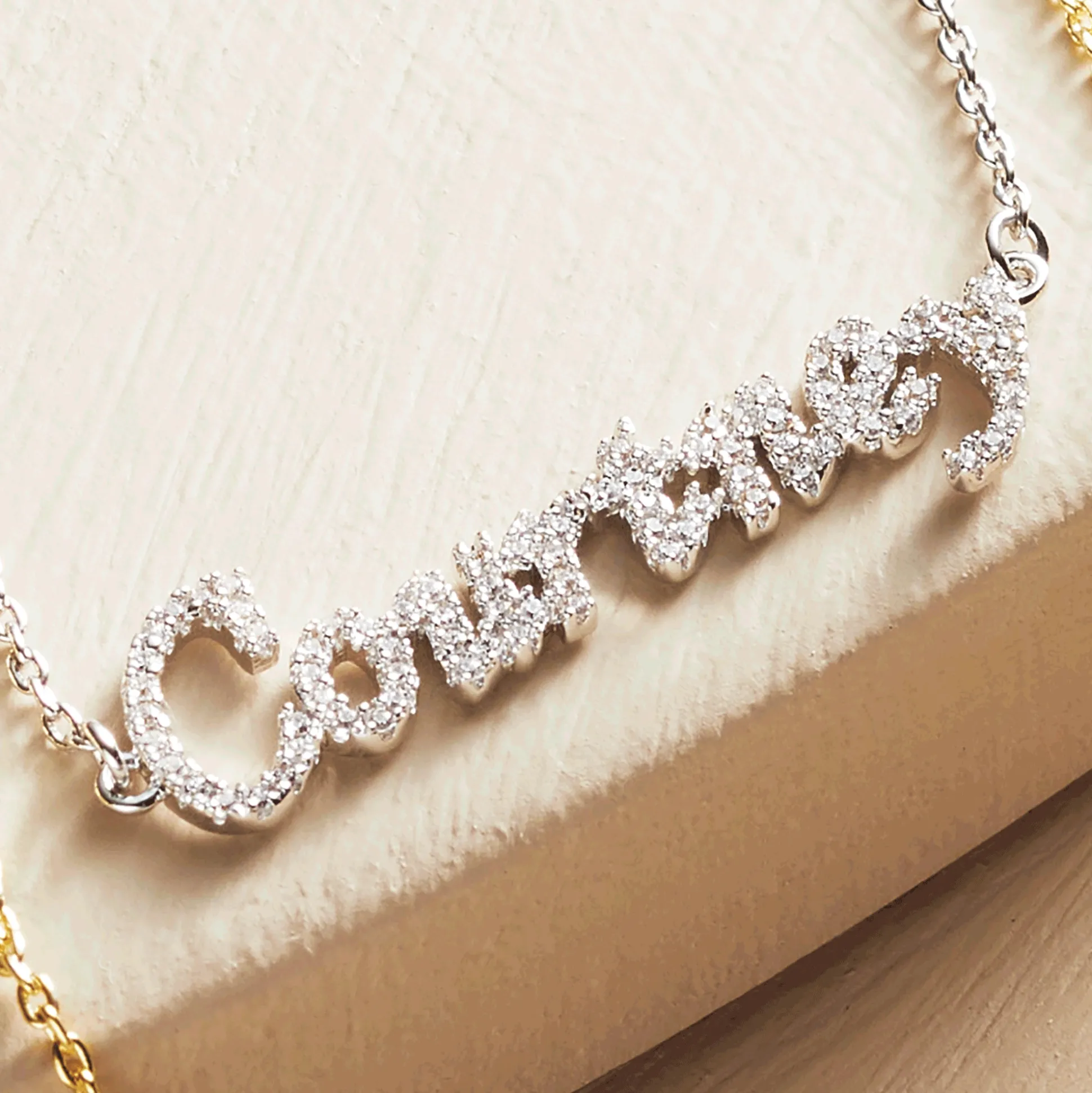 Cubic Zirconia Name Pendant