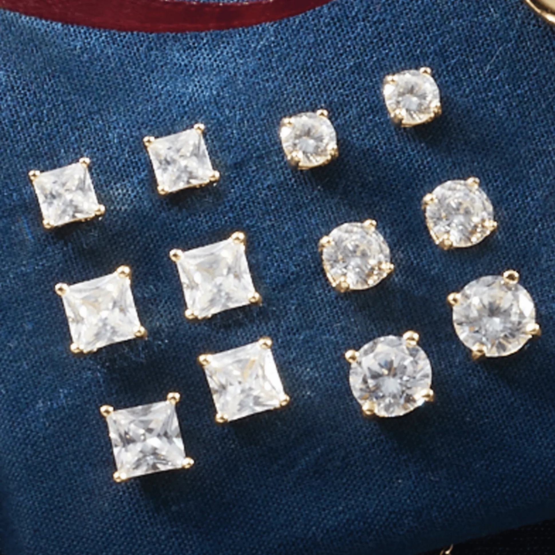 Cubic Zirconia 6-Pair Earring Set